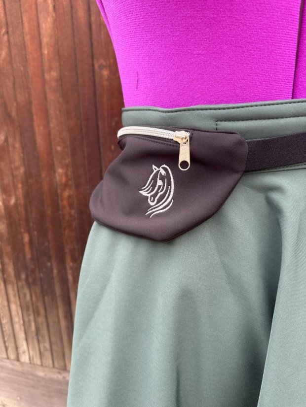 Ledvinka - kapsa na mobil - Barva softshell: tmavě modrá - večernice (č.126), Popruh ledvinka: PEVNÝ