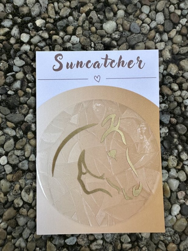 Lapač slunce - suncatcher - Barva obrázku: bílá, Obrázek: kůň v srdci