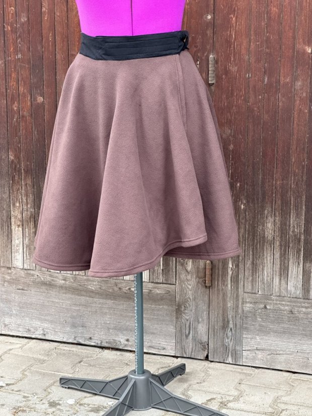 Jezdecká sukně Flees krátká, M, hnědá