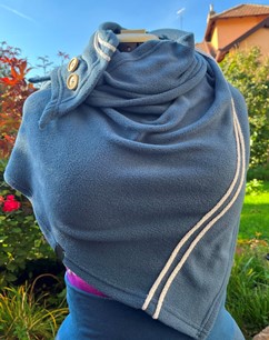 Šátek flees - na objednávku - Barva flees: jiná (prosím uveďte do poznámky v košíku), Zapínání – dřevěné: Kulatý knoflík tmavý