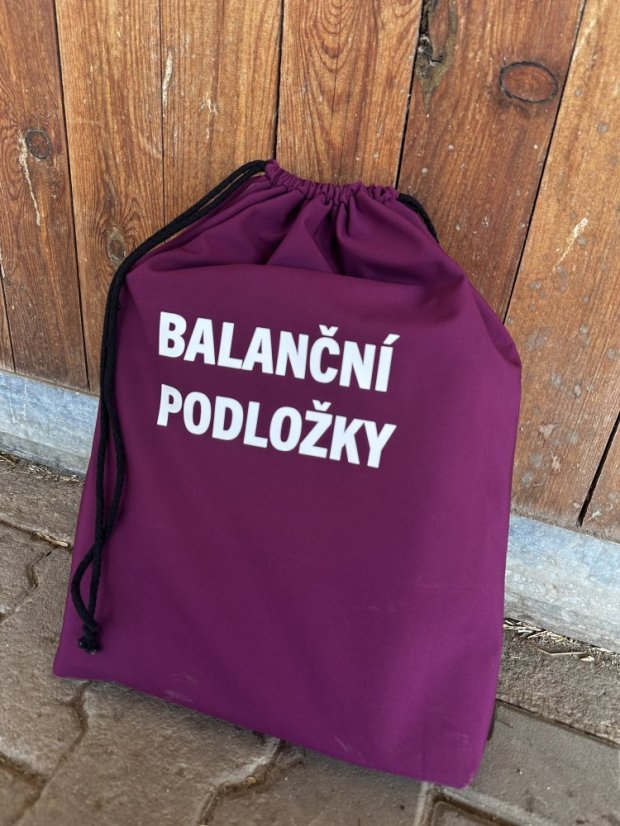 Obal - transportní taška na balanční podložky - Barva softshell: královky modrá (č. 368), Chci výšivku, potisk?: ANO (ozvu se Vám emailem a doladíme detaily)