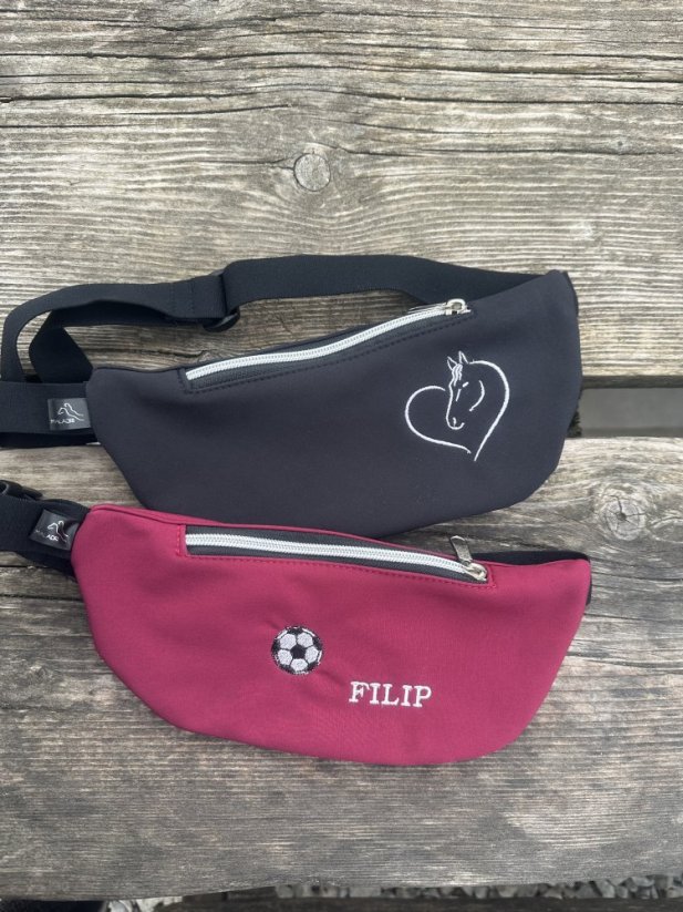 Ledvinka - kapsa na mobil - Barva softshell: tmavě modrá - večernice (č.126), Popruh ledvinka: PEVNÝ