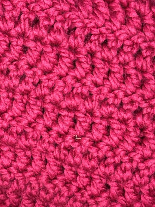 Háčkovaná šála - Barva háčkování Maxi: ALPAKA - vínová