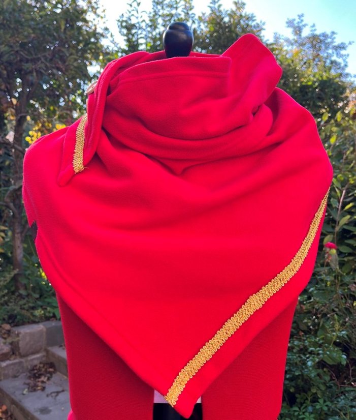 Šátek flees - na objednávku - Barva flees: jiná (prosím uveďte do poznámky v košíku), Zapínání – dřevěné: Kulatý knoflík tmavý