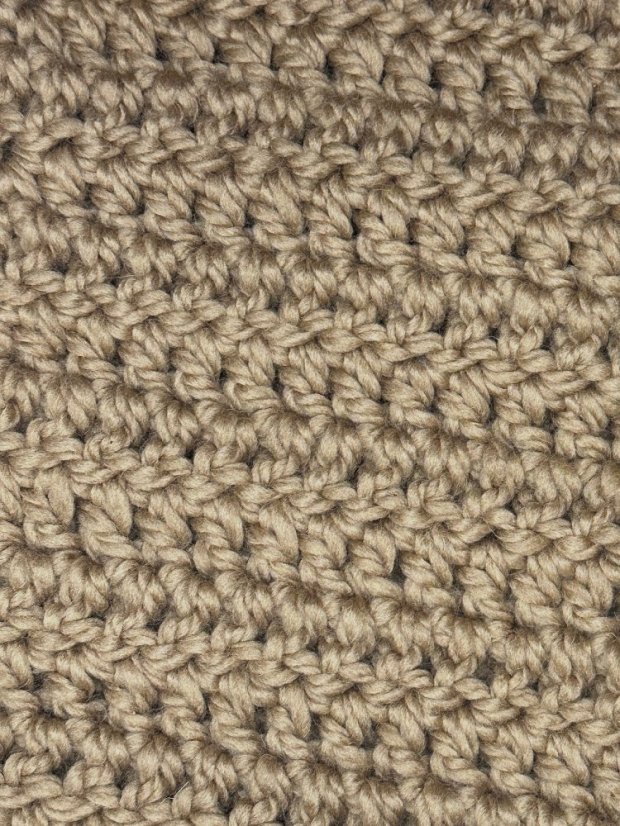 Háčkovaná šála - Barva háčkování Maxi: ALPAKA - vínová