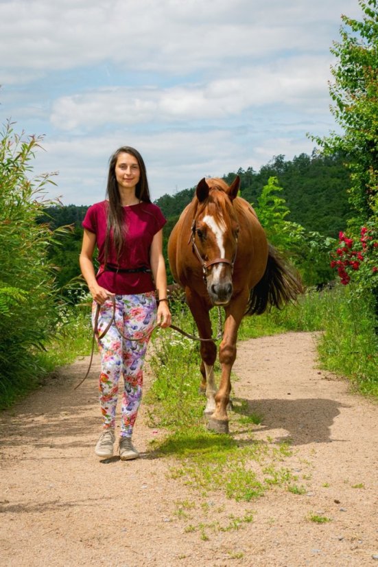 Legíny dámské - Velikost: XL, Vzor: Vesmírní jednorožci