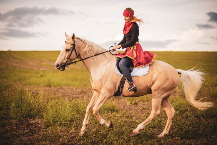 Jezdecká lněná sukně krátká NA OBJEDNÁVKU - Pas: Náplet