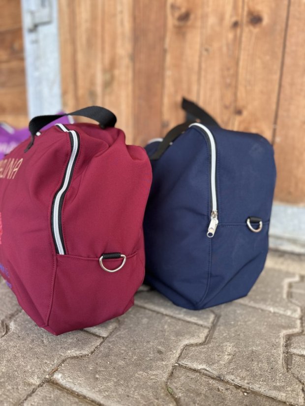 Obal - transportní taška na koňskou deku - Barva softshell: fialová - purple (č. 779), Chci výšivku, potisk?: ANO (ozvu se Vám emailem a doladíme detaily)