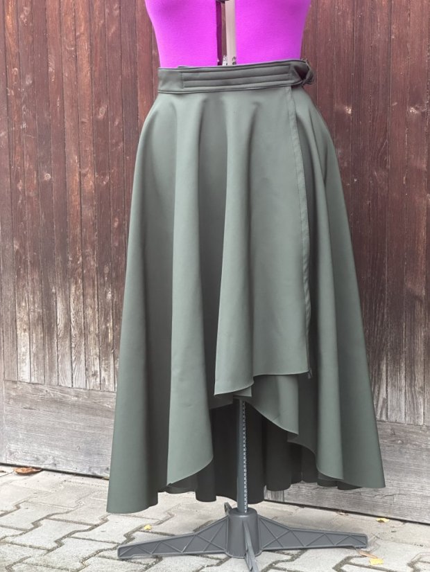 Jezdecká sukně Softshell dlouhá, zelená brava, vel L