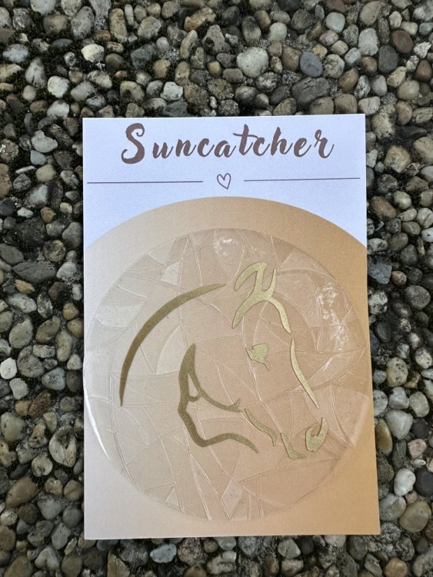 Lapač slunce - suncatcher - Barva obrázku: hologram, Obrázek: silueta koně