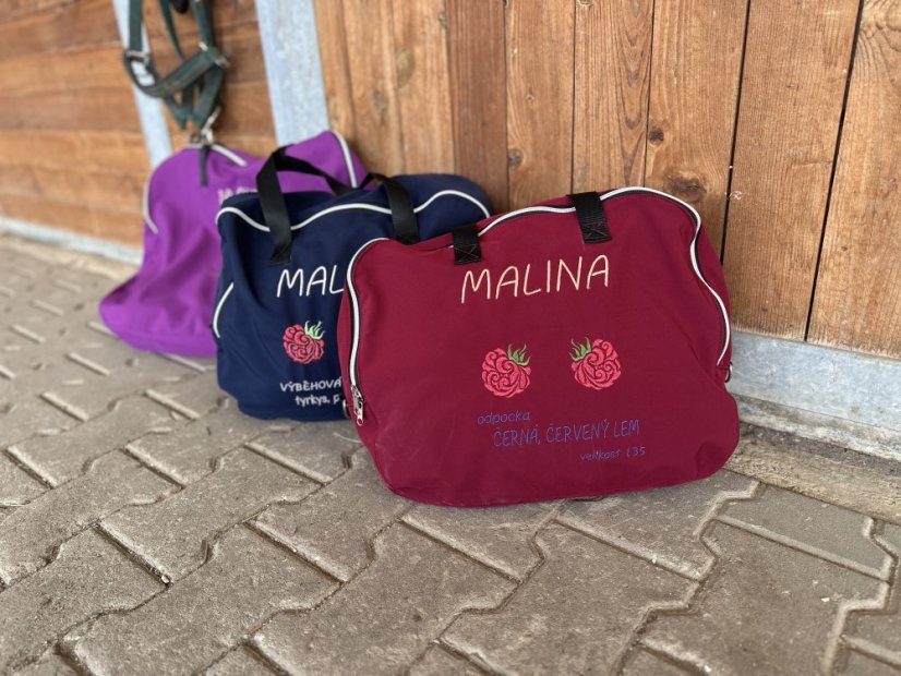 Obal - transportní taška na koňskou deku - Barva softshell: fialová - purple (č. 779), Chci výšivku, potisk?: ANO (ozvu se Vám emailem a doladíme detaily)