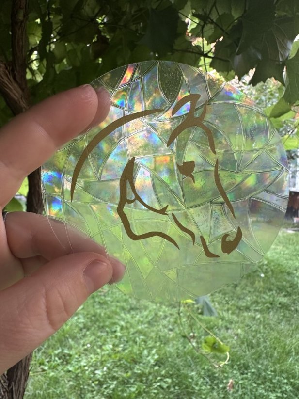 Lapač slunce - suncatcher - Barva obrázku: bílá, Obrázek: kůň v srdci