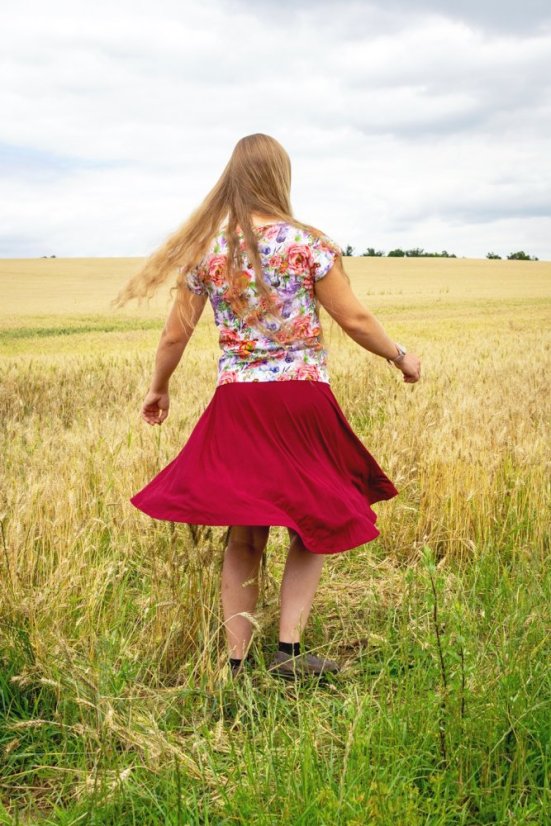 Sukně ELENA - Velikost: S, Barva viskoza: jiná (prosím uveďte do poznámky v košíku)