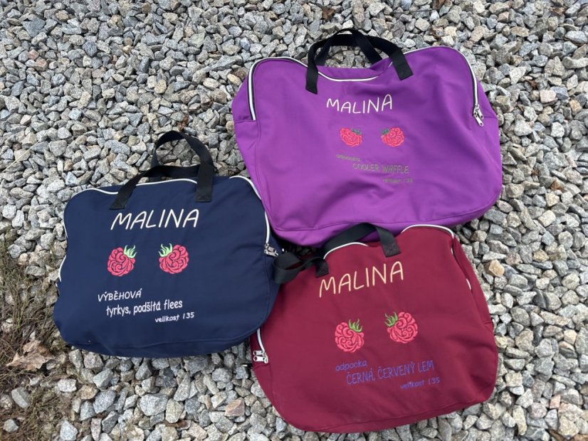 Obal - transportní taška na koňskou deku - Barva softshell: fuschie - magenta (č. 757), Chci výšivku, potisk?: ANO (ozvu se Vám emailem a doladíme detaily)