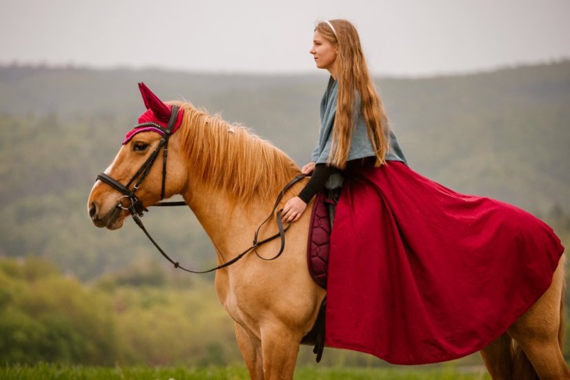 sukně Lada - dlouhá, jednobarevná, bavlna