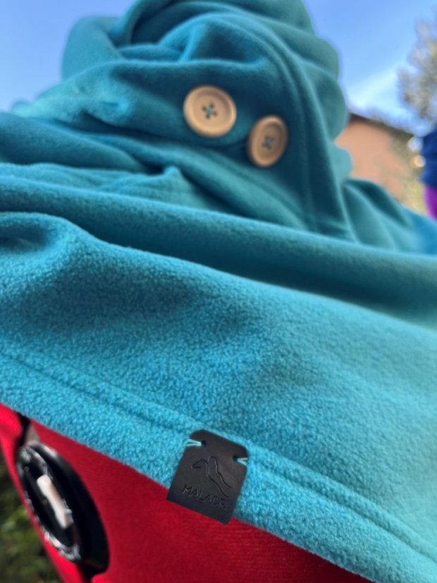 Šátek flees - na objednávku - Barva flees: jiná (prosím uveďte do poznámky v košíku), Zapínání – dřevěné: Kulatý knoflík tmavý