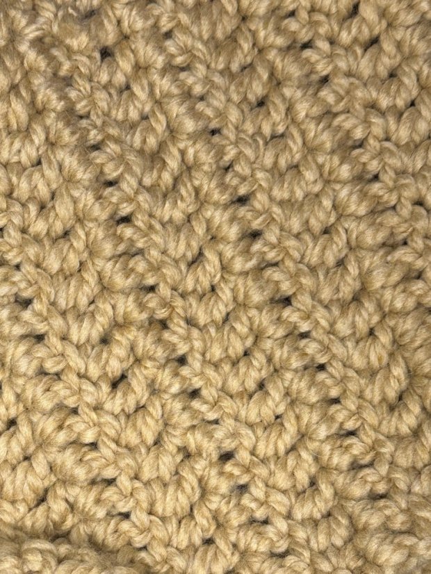 Háčkovaná šála - Barva háčkování Maxi: ALPAKA - vínová