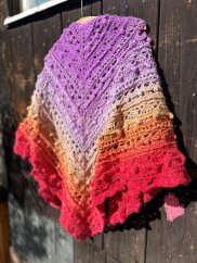 Háčkovaný šátek Babí léto