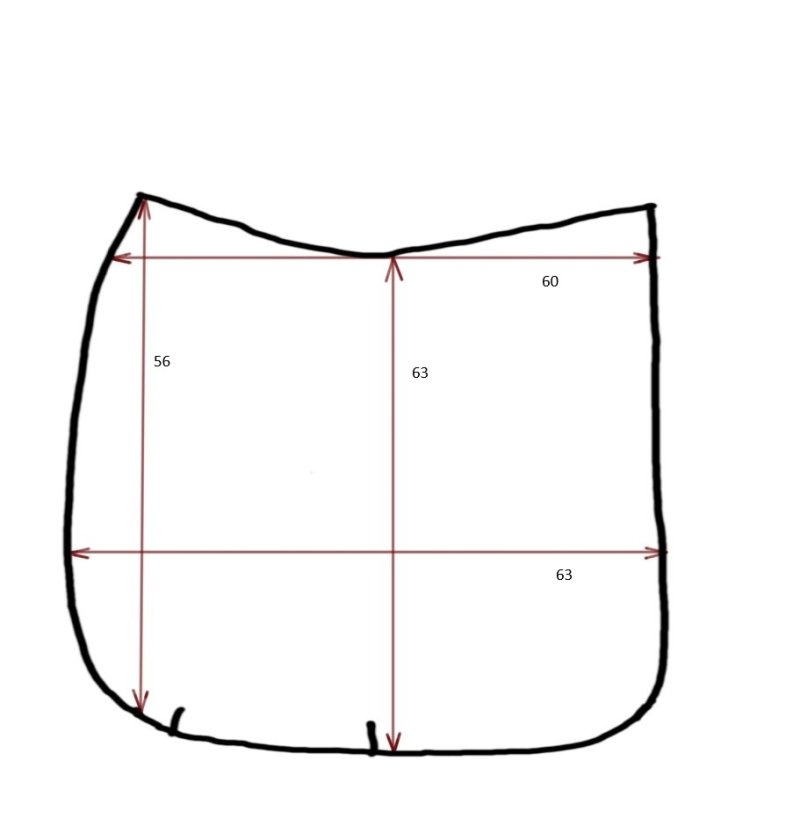 Podsedlová deka z vlněného filcu -  5 - Barva filc 5 mm: bílá, Typ: skoková, Zápinky horní: zápinky dlouhé (za podbřšník)