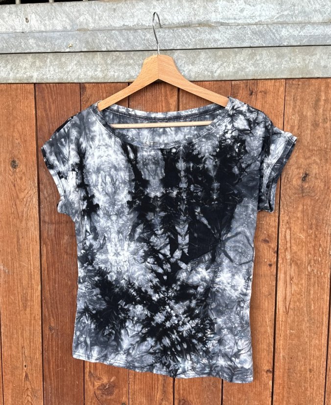 Tričko dámské - bambus BATIK - Velikost: S, Barva BATIKA: černo - červená