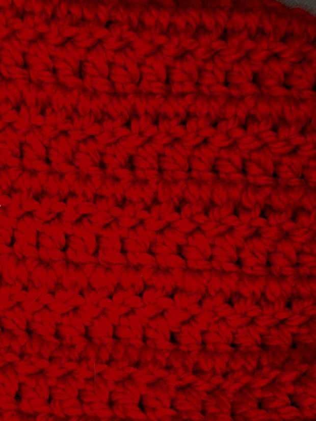 Háčkovaná šála - Barva háčkování Maxi: ALPAKA - vínová