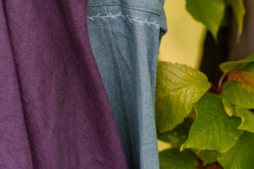 Jezdecká lněná sukně krátká NA OBJEDNÁVKU - Pas: Náplet