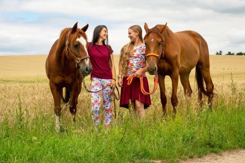 Legíny dámské - Velikost: XL, Vzor: Vesmírní jednorožci