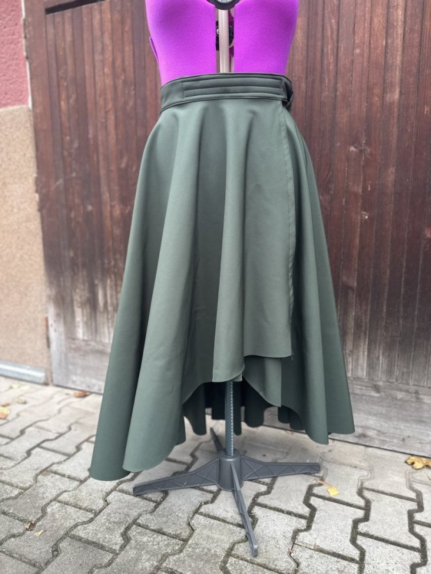 Jezdecká sukně Softshell dlouhá, zelená brava, vel L