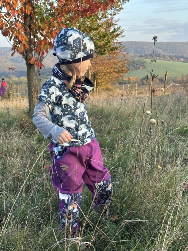 Kalhoty pro děti - softshell - Velikost: 122/128